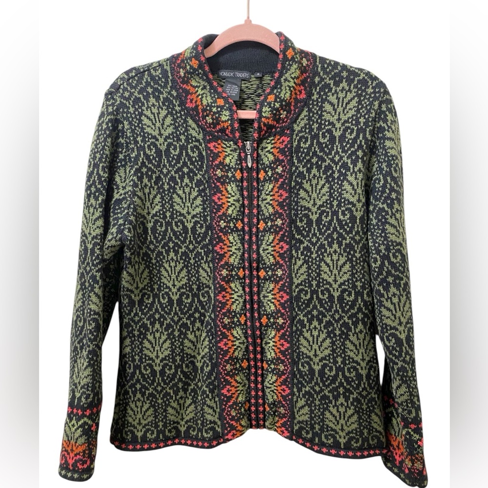 Nomadic Traders Multicolor Patterned Jacket 55%Ra… - image 1